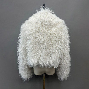 Manteau en fausse fourrure d'agneau <span class=keywords><strong>de</strong></span> Mongolie à la mode et à col rabattu pour femmes - Product Image 3