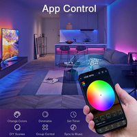 Nouveau modèle Alexa Google Tuya 5050 12V Flexible RGB TV rétro-éclairage kit Smart WIFI led bande lumineuse