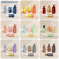 Flacon cosmétique de luxe en plastique PET avec pompe à lotion 100ml 150ml 200ml 250ml Flacon transparent pour shampoing et après-shampoing