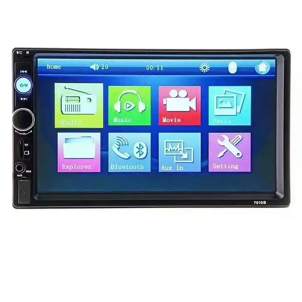 2 Din 7 Inch Auto Mp5 Speler Hd Capacitief Touchscreen Audio Multimedia Speler Auto Radio Ondersteuning Bt Usb Auto Dvd Speler