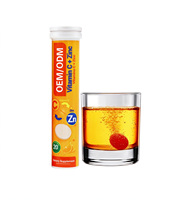 Fournisseur OEM ODM – Comprimés effervescents de vitamine C et de zinc, 20 comprimés pour adultes, saveur orange, soutien antioxydant pour le bien-être