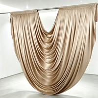 Rideau de fond de scène de mariage blanc de luxe sur mesure, draperie en satin pour la décoration et les fournitures de mariage
