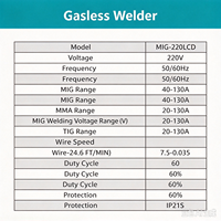 En stock en Russie, nouvelle machine à souder portable MIG/MMA/LTIG à gaz CO2, 1 phase, 220V, IGBT, inverseur DC, diamètre du fil 0,8 mm, 130A