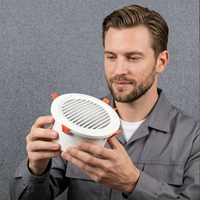 Grille de ventilation de retour d'air murale réglable, durable et économique, en plastique ABS blanc avec couvercle en acier inoxydable et alliage d'aluminium
