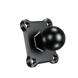 Kewig 1 inch Hợp kim nhôm bóng gắn kết cơ sở với 4 lỗ amps tấm vuông RAM gắn kết B kích thước đôi ổ cắm cánh tay tương thích - Product Image 2