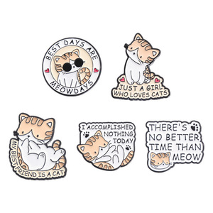 Lettere di spille in metallo per gatti personalizzate Il mio migliore amico è un gatto divertente spilla con spilla smaltata regali creativi per bambini che gli <span class=keywords><strong>amici</strong></span> usano Souvenir - Product Image 5