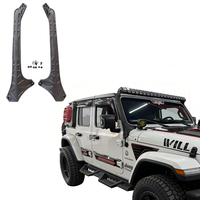 Supports de montage pour phares LED doubles sur pare-brise pour Jeep Wrangler JL JT 2018-2026