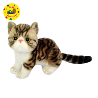 Peluche de gato realista de fábrica, simulación de gatos, animales de peluche
