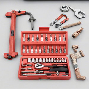 Combination Hand Operated Ratchet Socket Wrench Set Carbon Steel 46-Piece <b>Tool</b> Kit OEM Customizable DIY Stock Low MOQ - Product Image 3