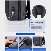 Sac à dos pour ordinateur portable antivol à coque rigide en gros, imperméable, tendance, intelligent, EAV, pour les voyages d'affaires