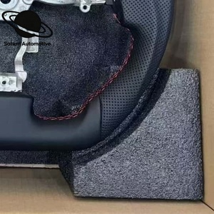 พวงมาลัยหนังทรงแบนสำหรับนิสสัน GTR R35 สไตล์รถแข่ง อะไหล่ตก<span class=keywords><strong>แต่ง</strong></span>ภายในรถยนต์ - Product Image 5