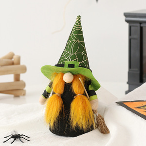 Decoraciones <span class=keywords><strong>de</strong></span> Halloween para el Hogar, Muñeca <span class=keywords><strong>de</strong></span> Bruja Anciana sin Rostro con Diseño <span class=keywords><strong>de</strong></span> Calabaza, Adornos <span class=keywords><strong>de</strong></span> Tela <span class=keywords><strong>de</strong></span> Seda - Product Image 4