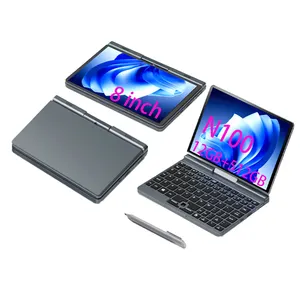 2 In 1 Mini Laptop DDR5 12GB RAM WiFi 8 Inch Intel Alder Lake N100 Cpu Touch Screen Portable Pocket Windows Tablet Laptop