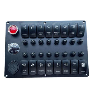 Panel de interruptor protector de sobrecarga 16 Gang impermeable 12/24V <span class=keywords><strong>para</strong></span> barco marino y camión - Product Image 1