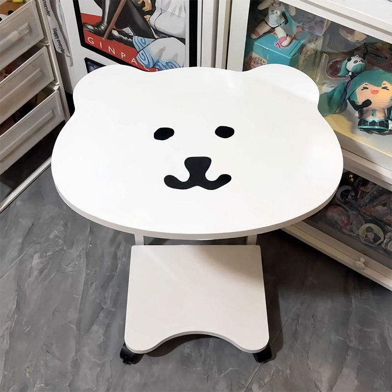 Pegatina de oso con marco de polea de oso blanco