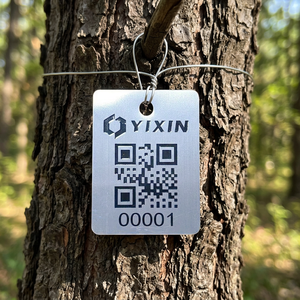 Benutzer definierte Gravur QR-Code-Platte Edelstahl geätzte Gravur Verschiedene QR-Code-Nummern für jedes Etikett - Product Image 1