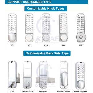 Phổ Biến Thiết Kế Ngọc Trai Chrome Đẩy Nút Cửa Khóa Bàn Phím Mật Khẩu Kỹ Thuật Số Kết Hợp Keyless Nhập Cửa Khóa - Product Image 6