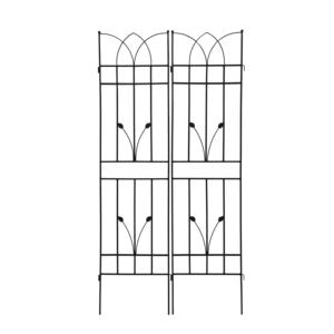 โครงตาข่ายโลหะกันสนิม4แพ็คขนาด71 "x 17.7" รองรับดอกไม้กลางแจ้งสีดำสำหรับปีนต้นไม้สำหรับรั้วสนาม - Product Image 1