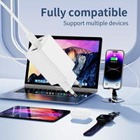 Chargeur GaN 65W EU 3 ports (USB-A + 2 USB-C) |   Chargeur d'ordinateur portable certifié CE GS PD3.0/QC3.0 Matériel PC ignifuge Écologique