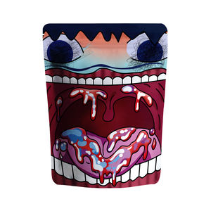 特注3.5g 7g 14g 28gホログラフ引出し密封された臭い証拠特殊形状カリパックマイラーバッグ食品グレードカスタム - Product Image 3