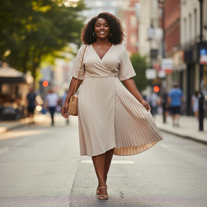 فساتين بيضاء للنساء ذوات المقاسات الكبيرة 7XL أو 8XL، فساتين رسمية للسيدات، فستان كنيسة بلون موحد، فستان رسمي مخصص للنساء - Product Image 1