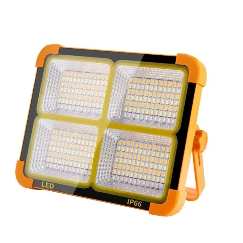 Solar IP65 LED Floodlight-Portable Emergency Lighting for Outdoor Stalls & Night Markets Camping Use