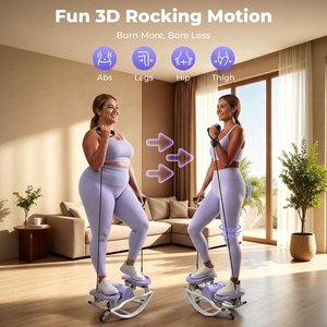 Wellshow Sport Rock Stepper : Stepper latéral pour l'exercice <span class=keywords><strong>à</strong></span> domicile avec bandes de résistance et écran LCD - Product Image 4