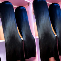 Perruque en cheveux humains brésiliens vierges, lisse et droite, avec closure 6x6 HD et lace frontale HD, pour femmes noires, vente en gros
