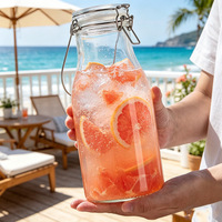 Hete Aanbieding: 500ml Cilindervormige Glazen Fles met Luchtdichte Clipdop voor Sap, Drank, Fruitwijn en Zelfgemaakte Fermentatie