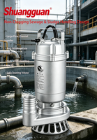 Pompe submersible pour eaux usées WQD-S de petite puissance SS316 0,37 kW, 220 V monophasé, port fileté, fonctionnement silencieux, performance stable