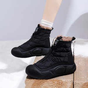 New Fashion 2024 Winter Leather Booties for <strong>Women</strong> Zip Warm Plush Fur <strong>Ankle</strong> <strong>s</strong> <strong>Boot</strong> Outdoor Safety Toe Waterproof <strong>Low</strong> Price - Product Image 6