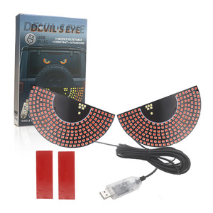 Luz Decorativa Semicircular para Ventanas Traseras de Coche, Diseño Semicircular para Parabrisas Trasero, Ojos de <span class=keywords><strong>Diablo</strong></span> - Product Image 1