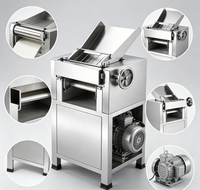 Machine à rouler la pâte industrielle en acier inoxydable avec rouleaux de précision et épaisseur réglable pour le traitement de la farine