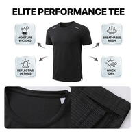 Camisetas Deportivas para Hombre, para Gimnasio, Trotar, Entrenamiento, Cuello Redondo, Transpirables, de Secado Rápido, para Correr, con Logotipo Personalizado