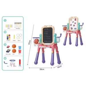 Tablero de dibujo de movimiento magnético borrable de pie largo giratorio multifuncional de 360 grados para niños - Product Image 2