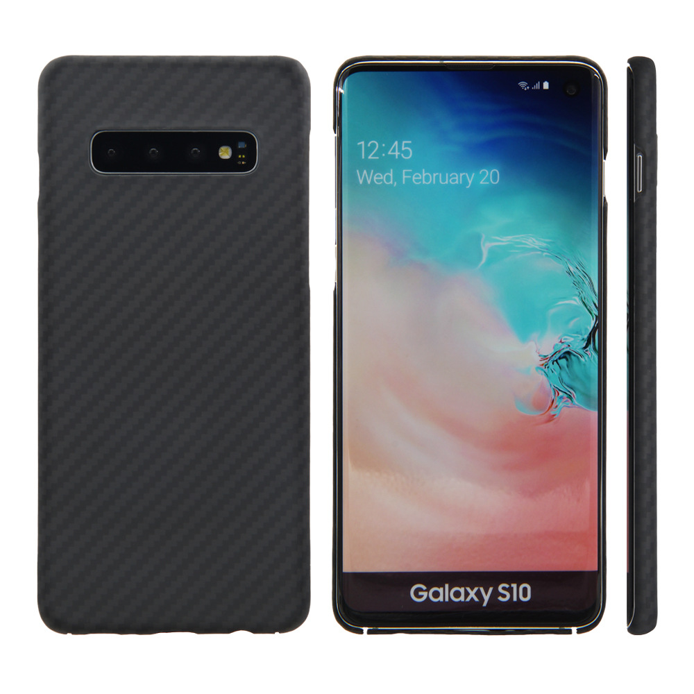 Samsung S10 Fibra di aramide nera Pacchetto tutto compreso