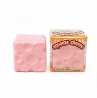 Nouvel Arrivage Vente en Gros Jouets Squishy en Forme de Fromage au Beurre de Vaseline, Jouets Anti-Stress à Presser en Forme d'Aliments, Matériau TPR à Rebond Lent
