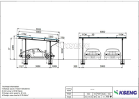 Structure étanche de système de montage d'abri solaire en aluminium de nouvelle conception pour le parking solaire