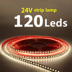 Cuerda de luz <span class=keywords><strong>Led</strong></span> de alto brillo, 24V, luz blanca cálida de un solo Color, smd2835, tira de luz suave de 120leds, impermeable para interiores y exteriores - Product Image 4