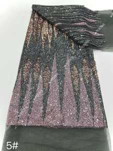 Tessuto Ricamato con Paillettes a Strisce Verticali, Rete, Pizzo, per Abiti <span class=keywords><strong>da</strong></span> <span class=keywords><strong>Sposa</strong></span> alla Moda, Abiti Formali, Costumi di Scena, Pizzo per Abiti - Product Image 5