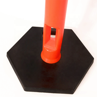 Poteau de signalisation routière en plastique réfléchissant, poteau de sécurité amovible en PE, poteau de signalisation pour la sécurité routière