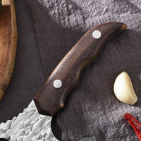 Couteau de boucher fait à la main de style serbe en acier inoxydable 7cr17mov lame à désosser couperet pour cuisine Camping en plein air BBQ
