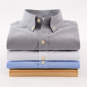 Nuova <span class=keywords><strong>Camicia</strong></span> da Uomo in Cotone Oxford Bianco con Logo Personalizzato, Manica Lunga - Product Image 1