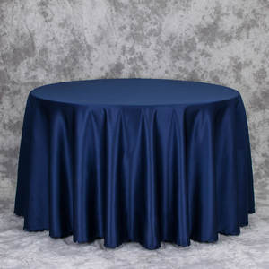 Vendita calda brillante nero moderno poliestere raso usa e getta damascato tovaglia modello quadrato per matrimoni a casa e banchetti - Product Image 4