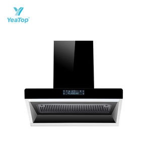 Práctica <span class=keywords><strong>Campana</strong></span> <span class=keywords><strong>Extractora</strong></span> de <span class=keywords><strong>90</strong></span> cm, de Vidrio Negro para Montaje en Pared, Súper Gran Succión, Precio Económico, Alto Valor, Proveedor OEM - Product Image 4