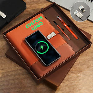 Cargador Inalámbrico Personalizado, Organizador, Cuaderno Inteligente de Cuero, Banco de Energía, Núcleo de Papel Reemplazable con Bloqueo de Disco USB - Product Image 2