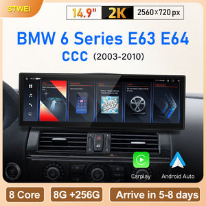 Lecteur multimédia vidéo GPS de voiture STWEI 14,9 pouces pour Série 6 E63 E64, autoradio 4G WiFi Carplay Android Auto Navigation - Product Image 2