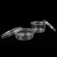 8oz Mini Deli Rond Jetable PET PP Boîte Alimentaire Conteneurs En Plastique Avec Couvercle Pour Déjeuner Salade Sushi Pizza Pain Gâteau
