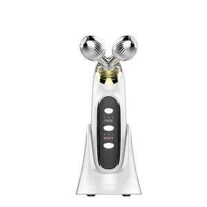 KKS Anti Wrinkle Beauty Micro Current Dual Electric 3d Ems Rf Face Lift Arm Roller Body Facial Lift Massager Machine