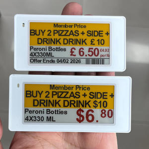 ป้ายราคาอิเล็กทรอนิกส์ ESL คุณภาพสูง 2.4Ghz+ รุ่นใหม่มาแรง ป้ายราคาดิจิตอล E-Paper สำหรับซูเปอร์มาร์เก็ต พร้อมที่ยึดป้ายราคา - Product Image 1